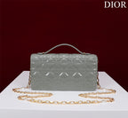 DIOR my mini 21 rock gray petent calfskin