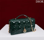 DIOR my mini 21 dark green patent calfskin
