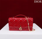 DIOR my mini 21 red patent calfskin