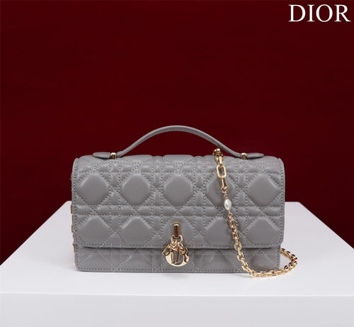 DIOR my mini 21 gray lambskin