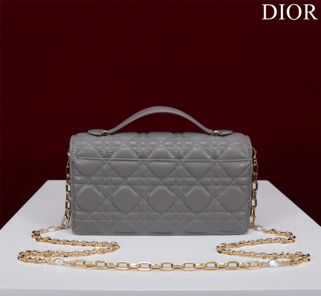 DIOR my mini 21 gray lambskin