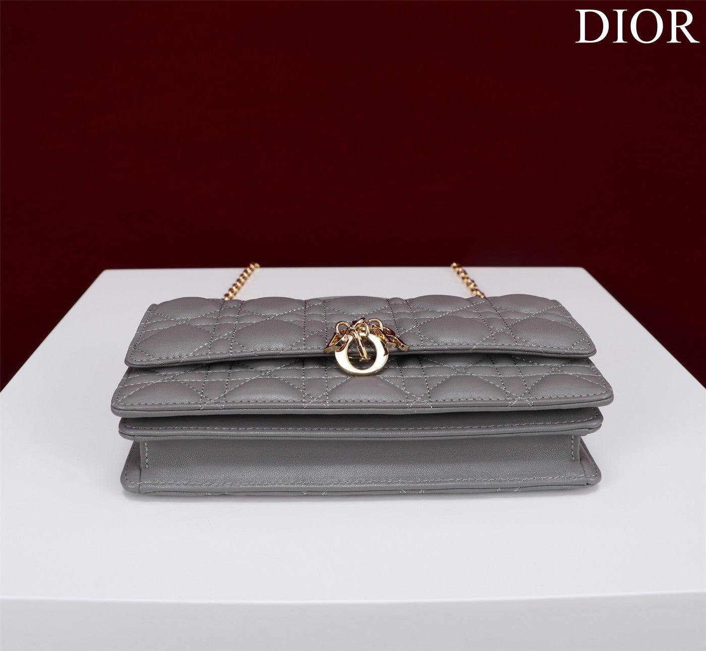 DIOR my mini 21 gray lambskin