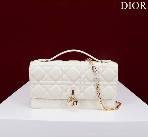 DIOR my mini 21 white lambskin