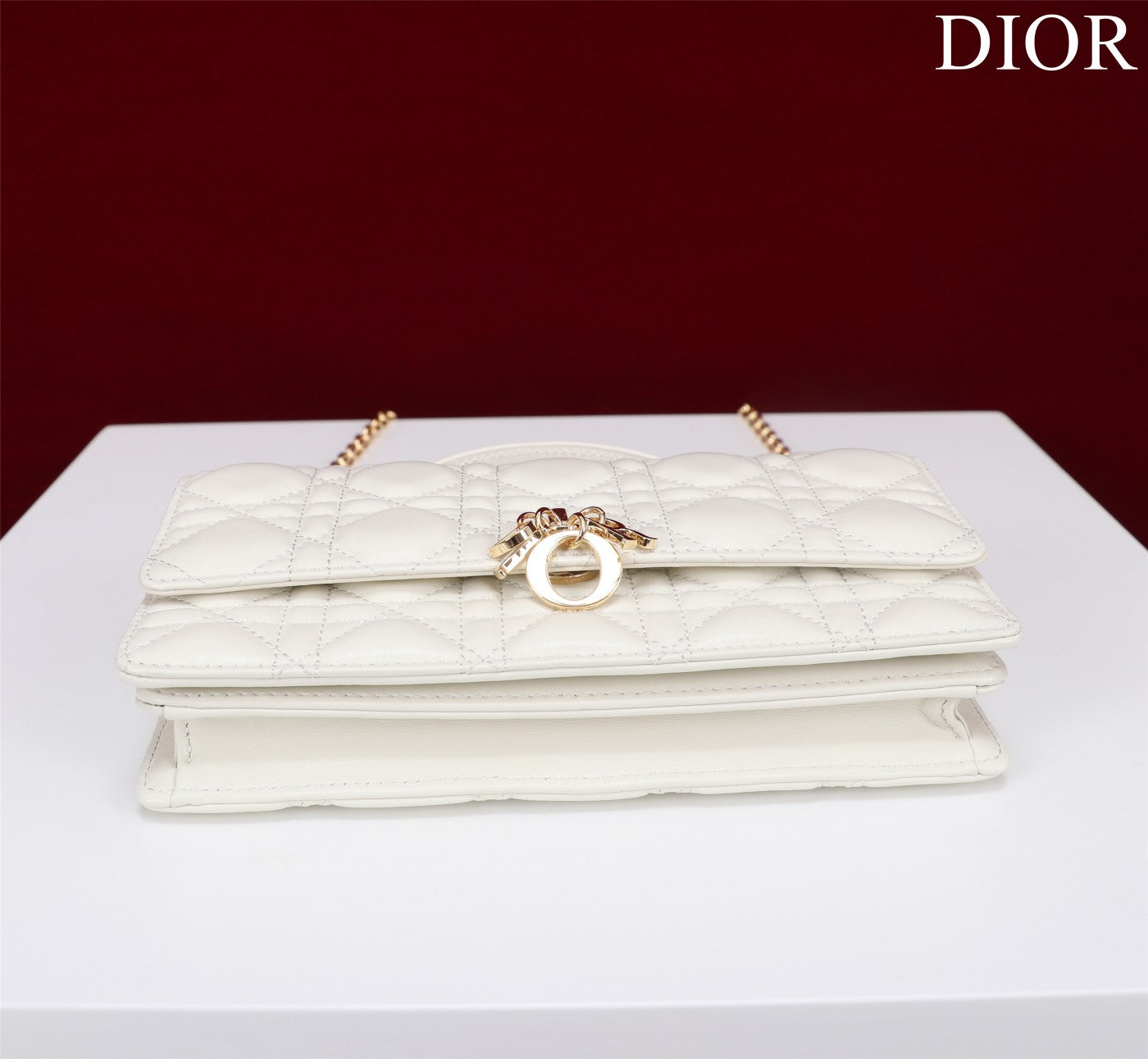 DIOR my mini 21 white lambskin