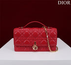 DIOR my mini 21 red lambskin