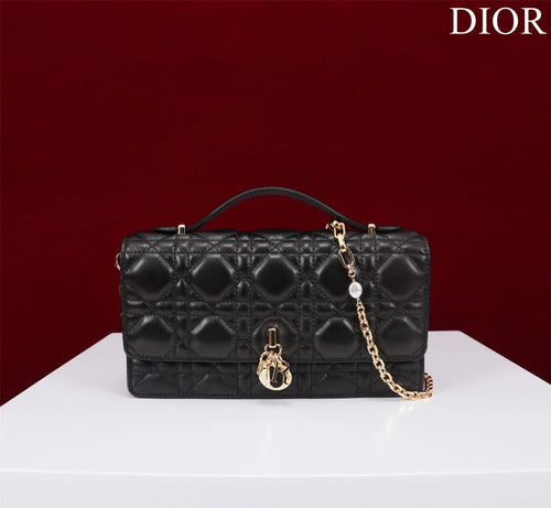 DIOR my mini 21 black lambskin