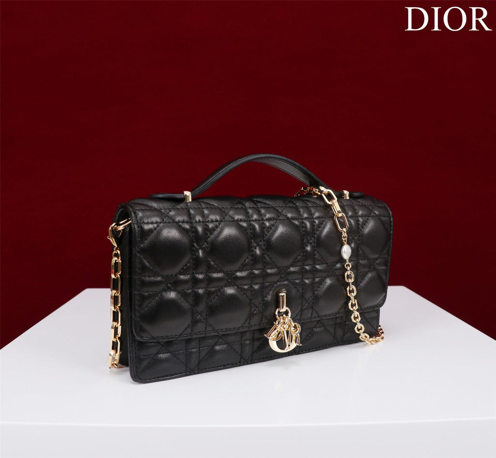 DIOR my mini 21 black lambskin