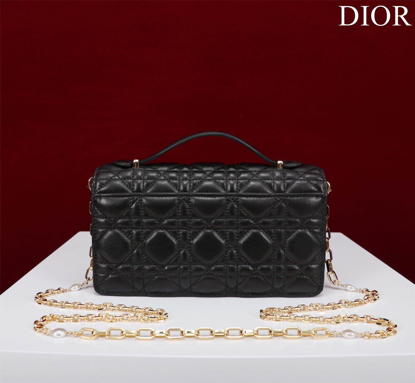 DIOR my mini 21 black lambskin