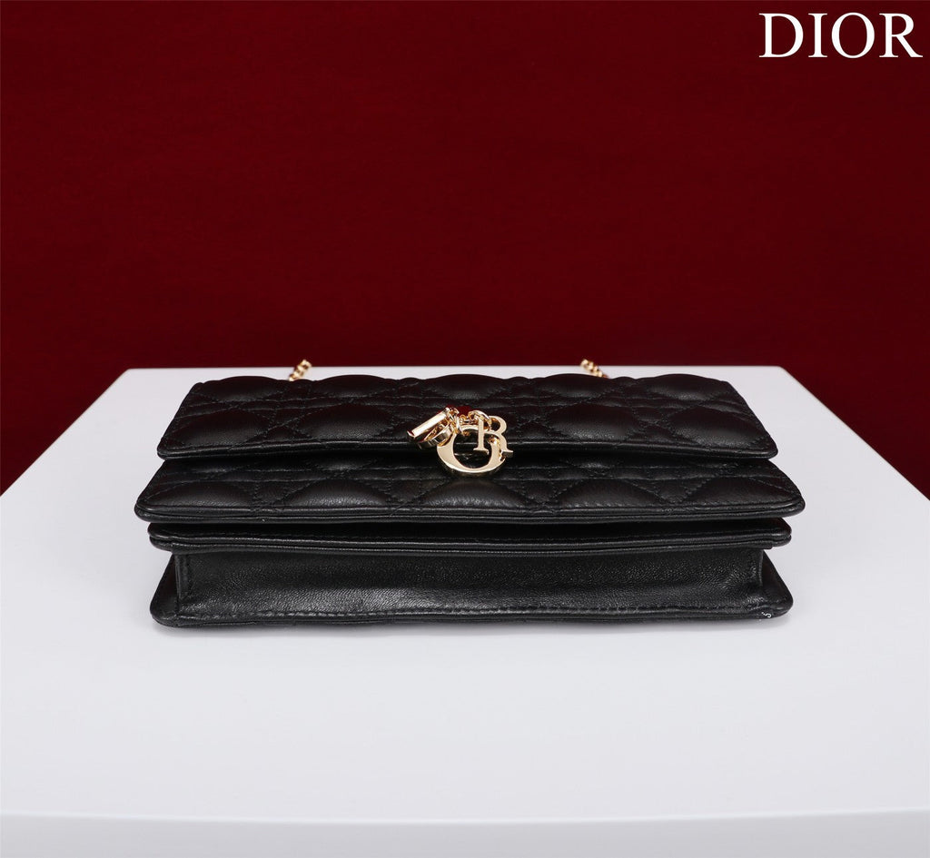 DIOR my mini 21 black lambskin