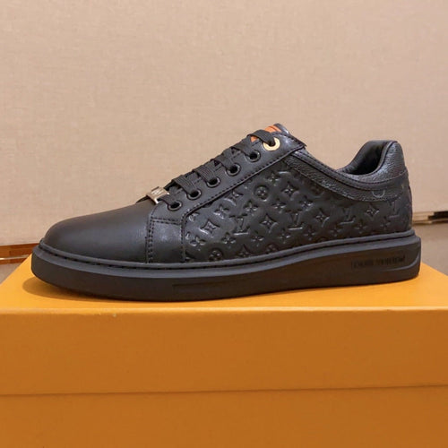 Louis Vuitton RIVOLI SNEAKER BLACK MINI MONOGRAM-EMBOSSED CALFSKIN
