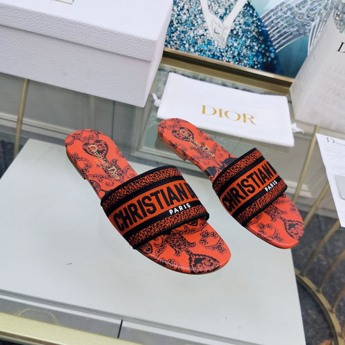 DIOR Mule Dway Slide 10mm Multi-motifs Style 79