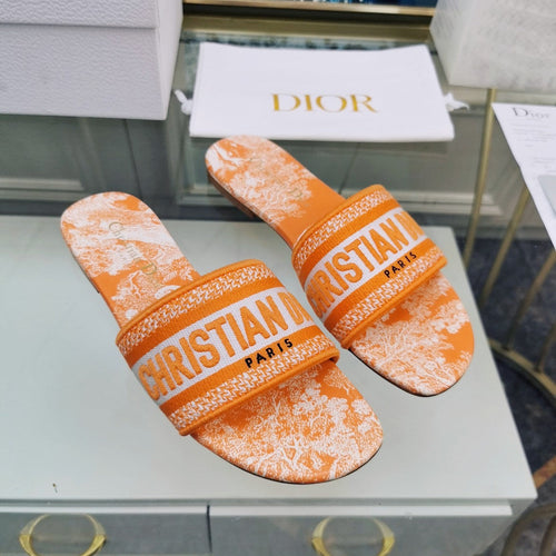 DIOR Mule Dway Slide 10mm Multi-motifs Style 76