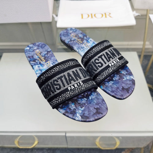 DIOR Mule Dway Slide 10mm Multi-motifs Style 72