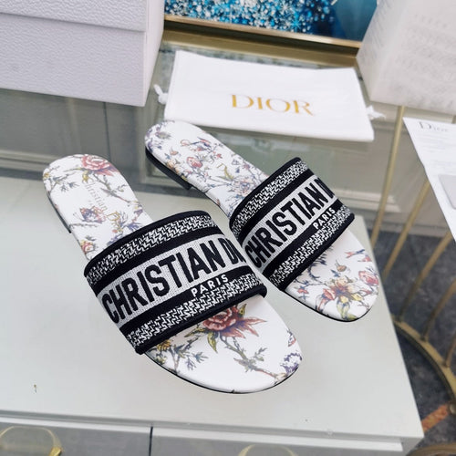DIOR Mule Dway Slide 10mm Multi-motifs Style 71