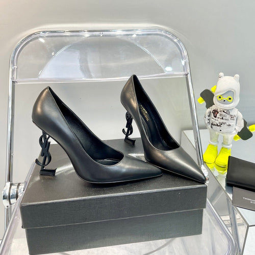 Saint Laurent SL OPYUM BASIC HIGH HEEL BLACK CALFSKIN