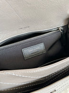 Saint Laurent YSL Niki Medium Bag 28cm Grey Crinkled Vintage Leather