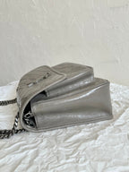 Saint Laurent YSL Niki Medium Bag 28cm Grey Crinkled Vintage Leather