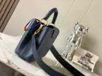 Louis Vuitton capucines bb 27 midnight blue taurillon leather gold hardware