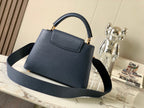Louis Vuitton capucines bb 27 midnight blue taurillon leather gold hardware