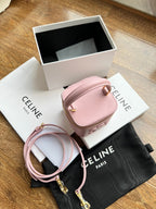 Celine COSMETIC CASE 9 SMOOTH CALFSKIN PINK PASTEL BAG