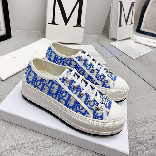 DIOR walkn 45 azure blue oblique embroidery canvas