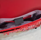 FENDI BAGUETTE MINI 19 IN RED SEQUINS GOLD HARDWARE
