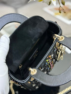 DIOR Mini Lady 17 Black Lambskin Black Beads