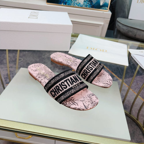 DIOR Mule Dway Slide 10mm Multi-motifs Style 12