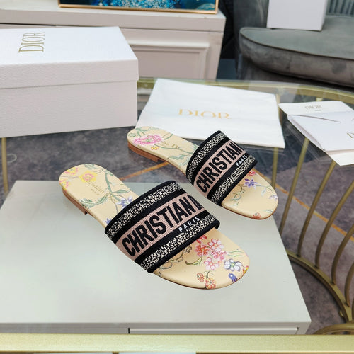 DIOR Mule Dway Slide 10mm Multi-motifs Style 8