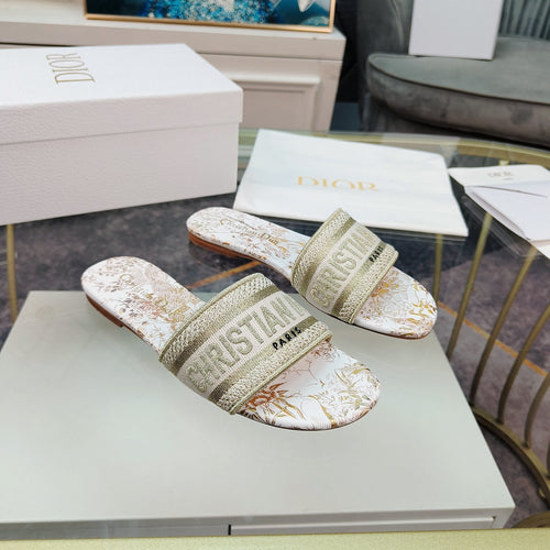 DIOR Mule Dway Slide 10mm Multi-motifs Style 7
