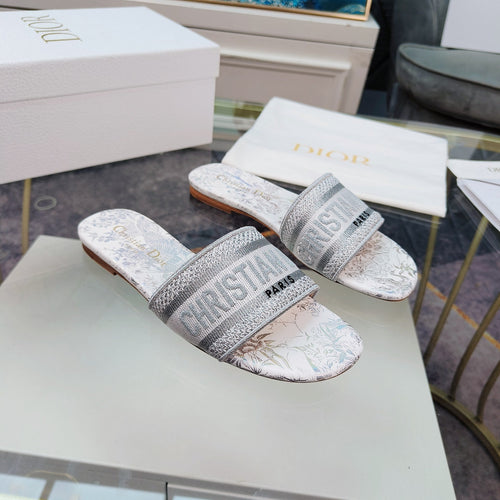 DIOR Mule Dway Slide 10mm Multi-motifs Style 6