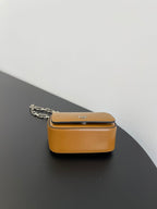 FENDI FENDI MINI FIRST SIGHT 13 BAG IN COPPER BROWN CALFSKIN WITH SILVER HARDWARE