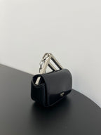 FENDI FENDI MINI FIRST SIGHT 13 BAG IN BLACK CALFSKIN WITH SILVER HARDWARE