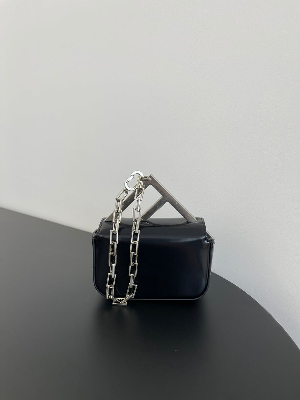 FENDI FENDI MINI FIRST SIGHT 13 BAG IN BLACK CALFSKIN WITH SILVER HARDWARE