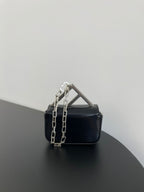 FENDI FENDI MINI FIRST SIGHT 13 BAG IN BLACK CALFSKIN WITH SILVER HARDWARE