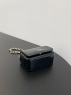 FENDI FENDI MINI FIRST SIGHT 13 BAG IN BLACK CALFSKIN WITH SILVER HARDWARE