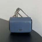 FENDI FENDI MINI FIRST SIGHT 13 BAG IN PIGEON BLUE CALFSKIN WITH SILVER HARDWARE