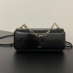 FENDI FENDI MINI FIRST SIGHT 23 BAG IN BLACK CALFSKIN WITH SILVER HARDWARE