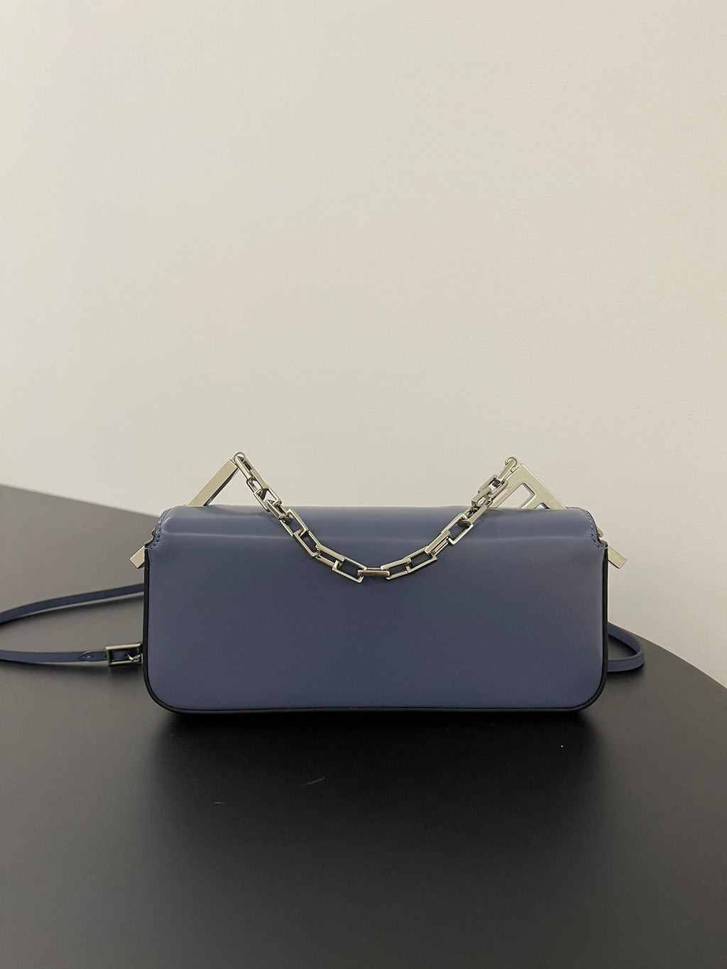 FENDI FENDI MINI FIRST SIGHT 23 BAG IN INDIGO BLUE CALFSKIN WITH SILVER HARDWARE