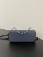 FENDI FENDI MINI FIRST SIGHT 23 BAG IN INDIGO BLUE CALFSKIN WITH SILVER HARDWARE