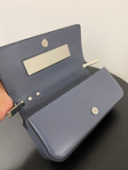 FENDI FENDI MINI FIRST SIGHT 23 BAG IN INDIGO BLUE CALFSKIN WITH SILVER HARDWARE