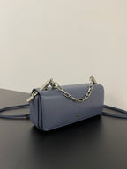 FENDI FENDI MINI FIRST SIGHT 23 BAG IN INDIGO BLUE CALFSKIN WITH SILVER HARDWARE