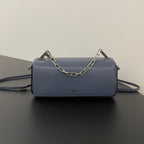 FENDI FENDI MINI FIRST SIGHT 23 BAG IN INDIGO BLUE CALFSKIN WITH SILVER HARDWARE