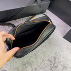 Saint Laurent LOU CAMERA BAG 23 IN BLACK SUEDE AND CALFSKIN TRIM