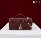 DIOR my mini 21 burgundy lambskin