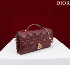 DIOR my mini 21 burgundy lambskin