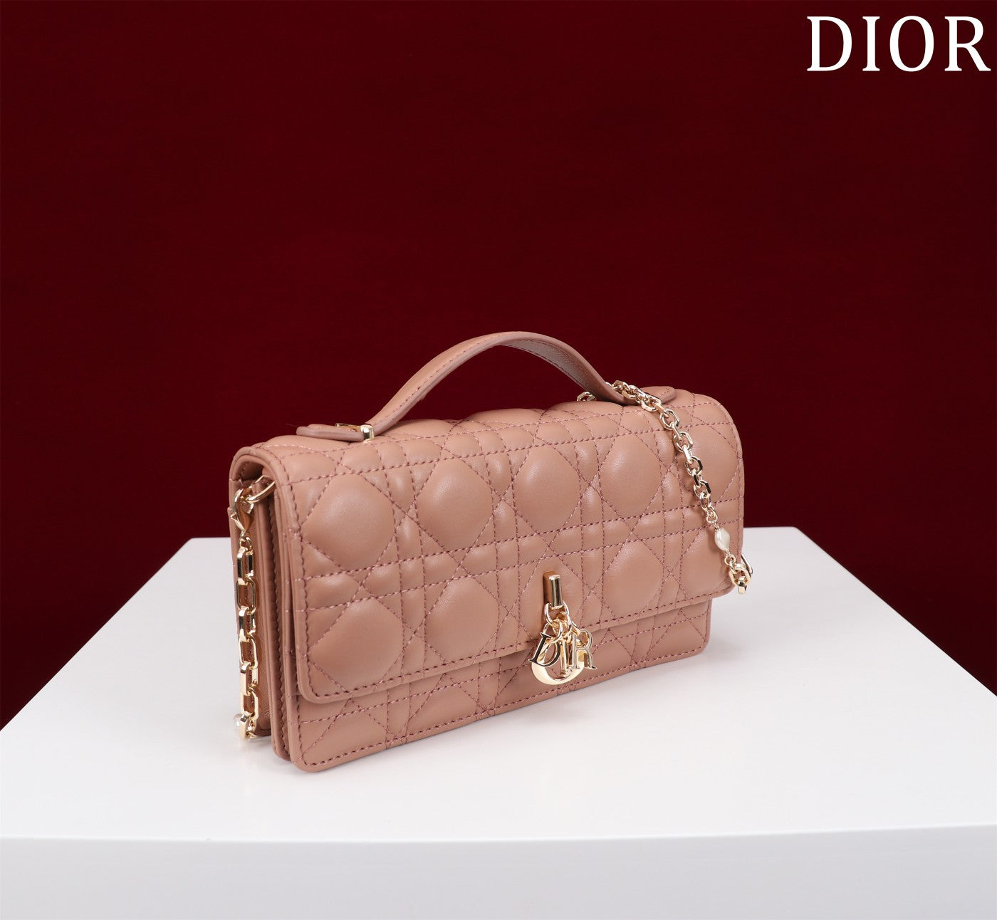 DIOR my mini 21 rose lambskin