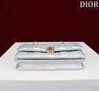 DIOR my mini 21 silver metalic lambskin