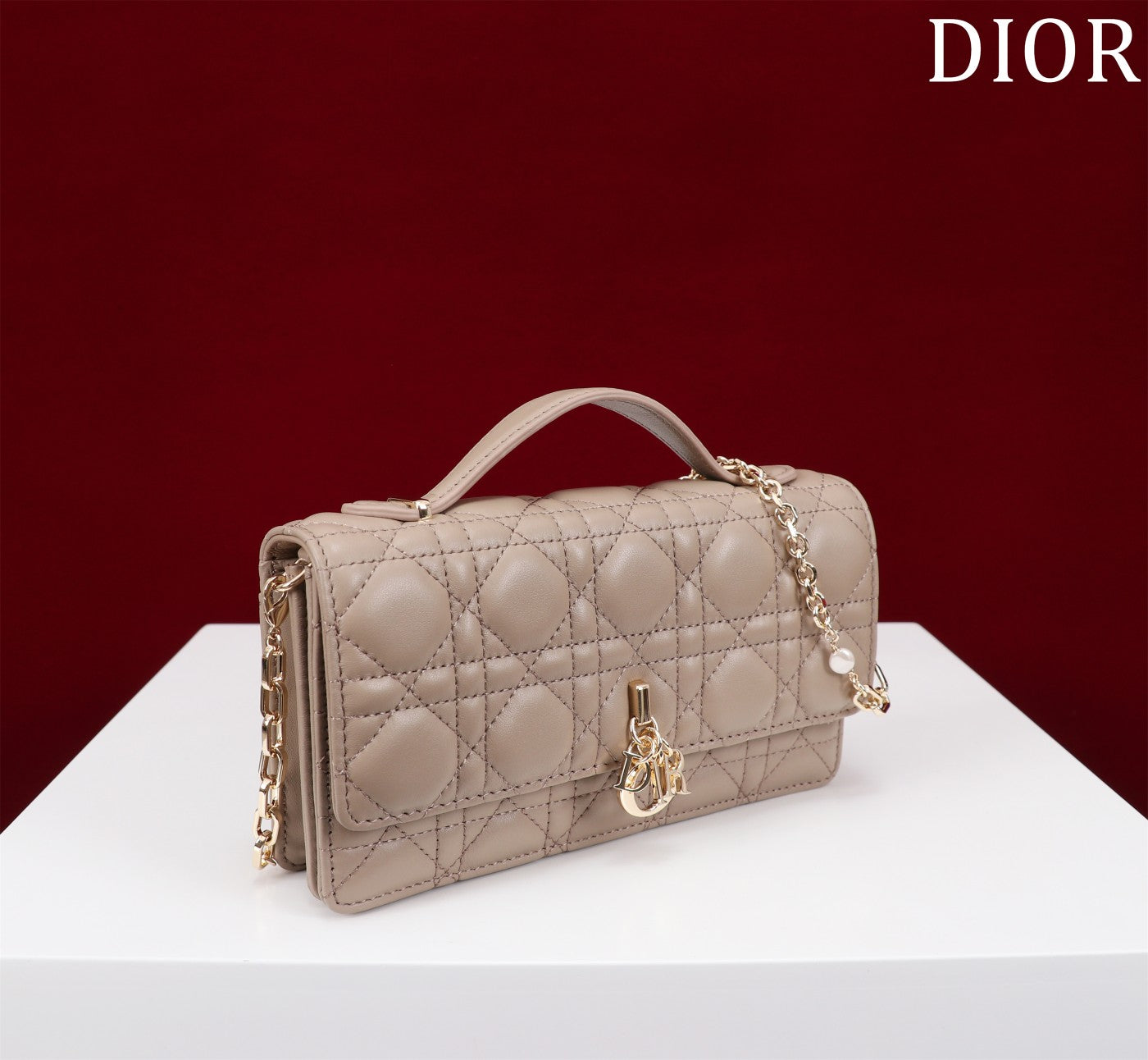 DIOR my mini 21 sand lambskin