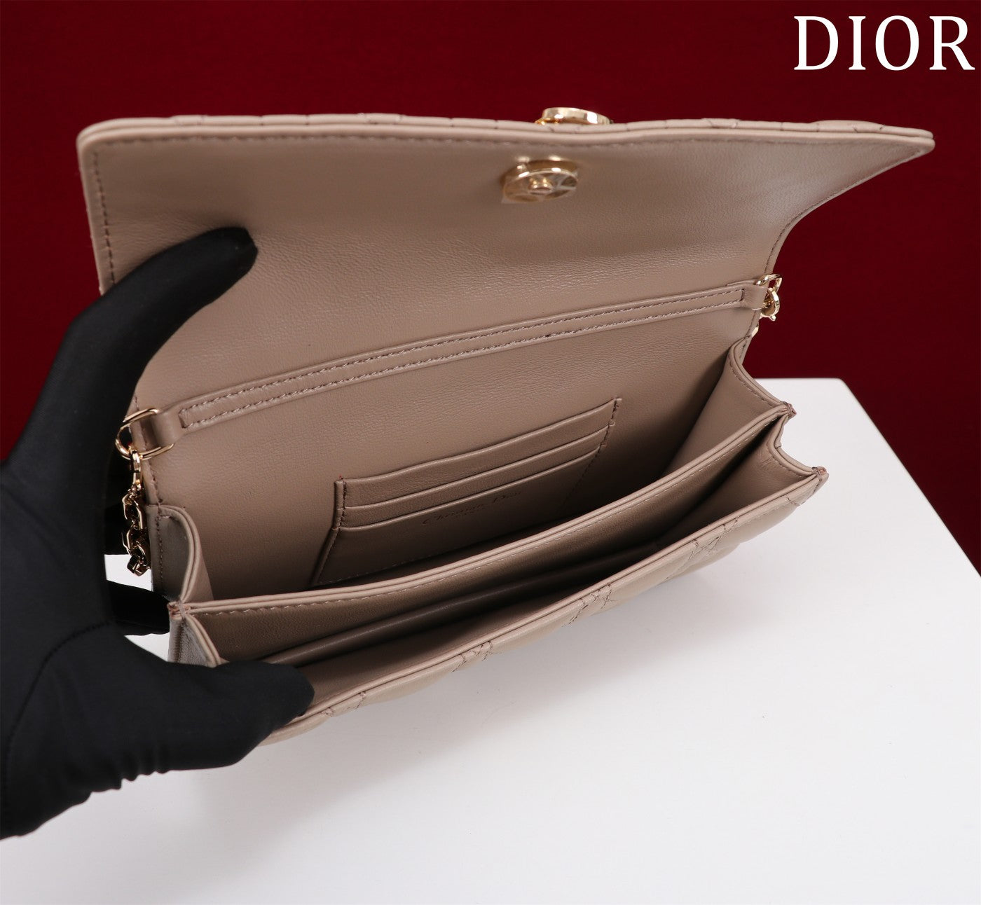 DIOR my mini 21 sand lambskin